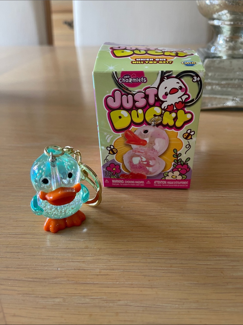 ORB Charmlets Just Ducky Teal Keychain/bag charm NWT